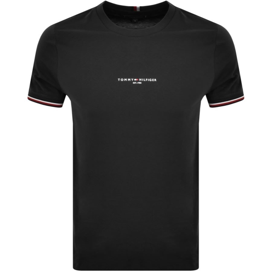 Tommy Hilfiger Tipped T Shirt Black